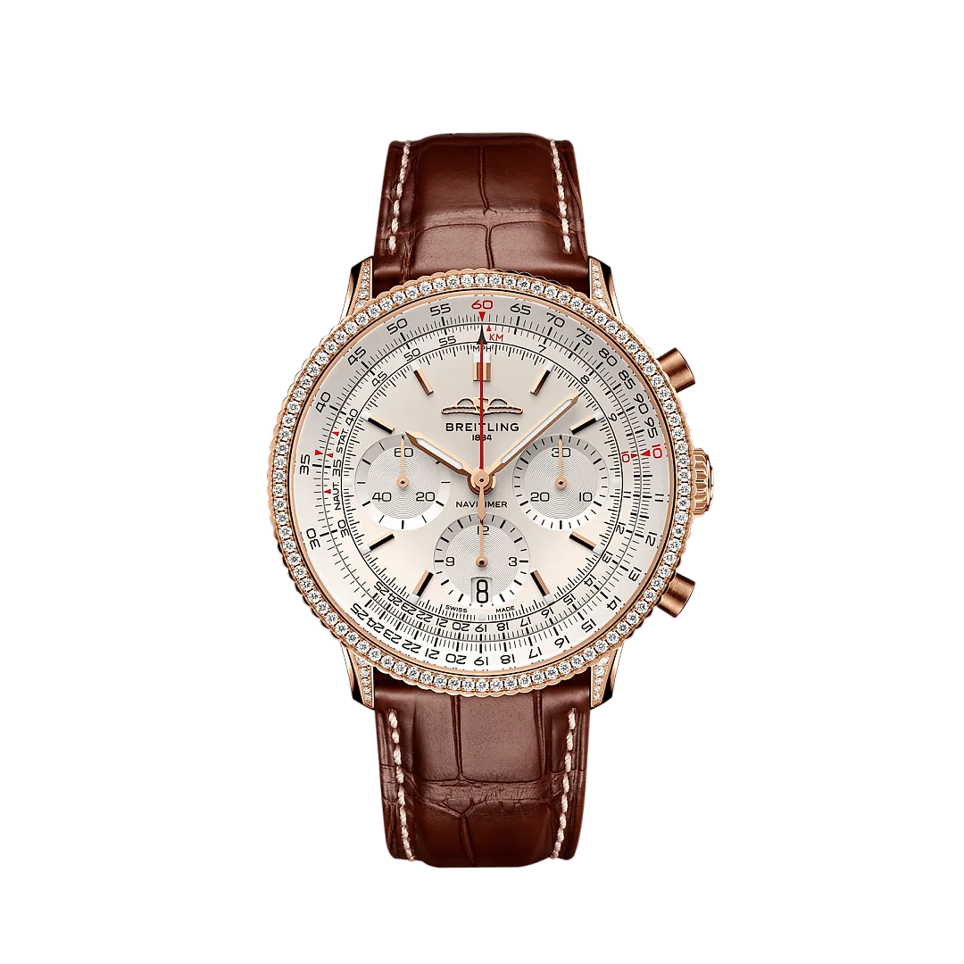 Breitling Navitimer B01 Chronograph 41, 18k Red Gold, Ref# RB0139631G1P1, Unworn 2024