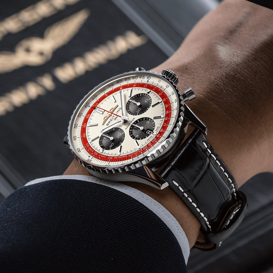 Breitling Navitimer B01 Chronograph 43 Boeing 747, Stainless steel, Ref# AB01383B1G1P1, Unworn 2024
