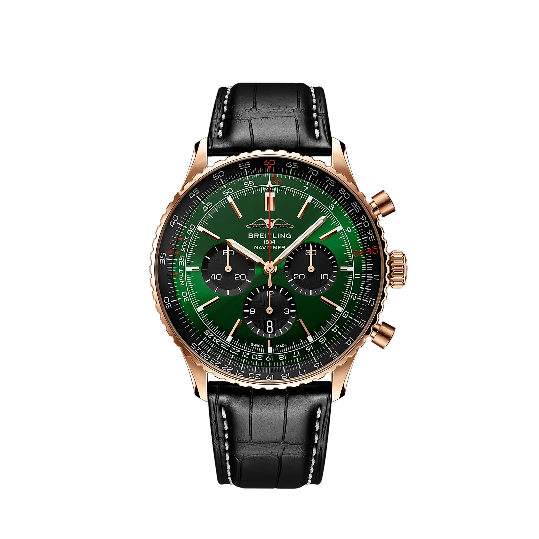 Breitling Navitimer B01 Chronograph 46, 18k Red Gold, Ref# RB0137241L1P1, Unworn 2024