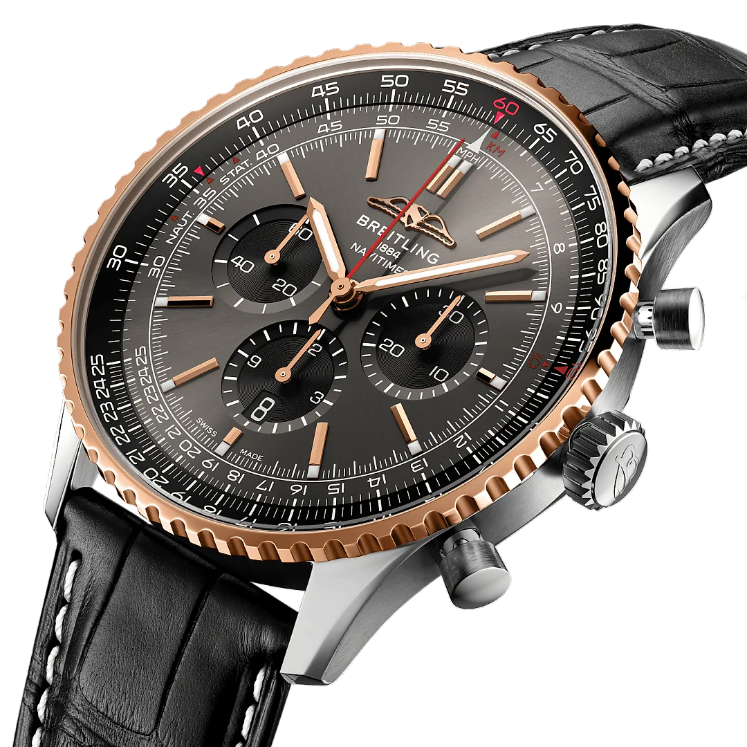 Breitling Navitimer B01 Chronograph 46, Stainless steel and 18k Red Gold, Ref# UB01371A1B1P1, Unworn 2024