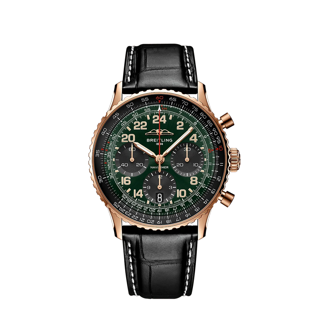 Breitling Navitimer B12 Chronograph 41 Cosmonaute, 18k Red Gold, Ref# RB12302A1L1P1, Unworn 2024