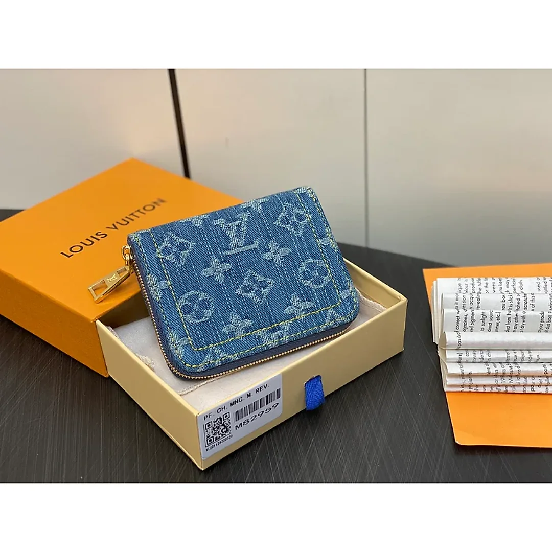 Louis new arrival Zippy Monogram denim wallet size: 11*8.5*2cm