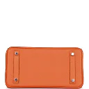 H Birkin 25 Orange Togo Palladium Hardware