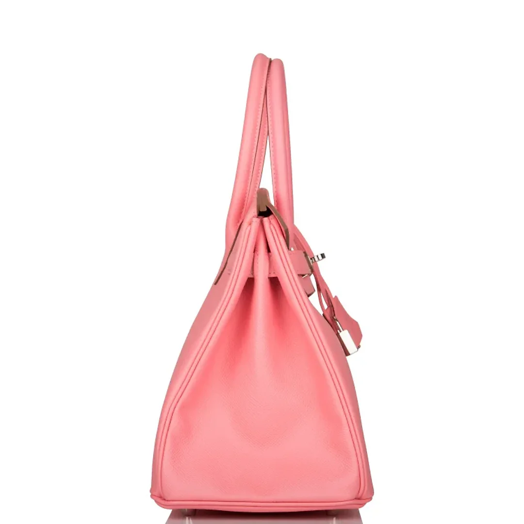 H Birkin 30 Rose Confetti Epsom Palladium Hardware