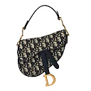 CHRISTIAN D Oblique Mini Saddle Bag Blue