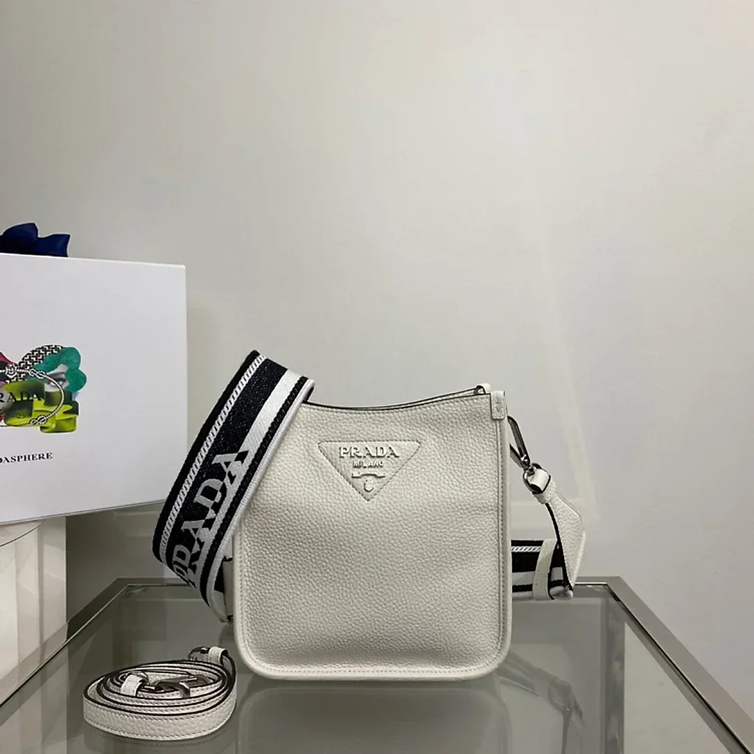 Pra Mini Shoulder Bag White For Women, Women’s Bags 7.9in/20cm