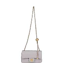 CC Pearl Crush Mini Rectangular Flap Bag Light Grey Lambskin Antique Gold Hardware