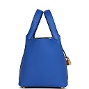 H Picotin Lock 18 Bleu Royal Clemence Gold Hardware
