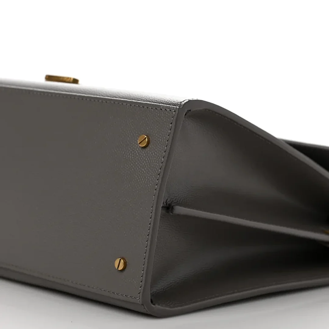 Y Cassandra Medium Top Handle in Box Y Leather and Suede