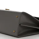 Y Cassandra Medium Top Handle in Box Y Leather and Suede