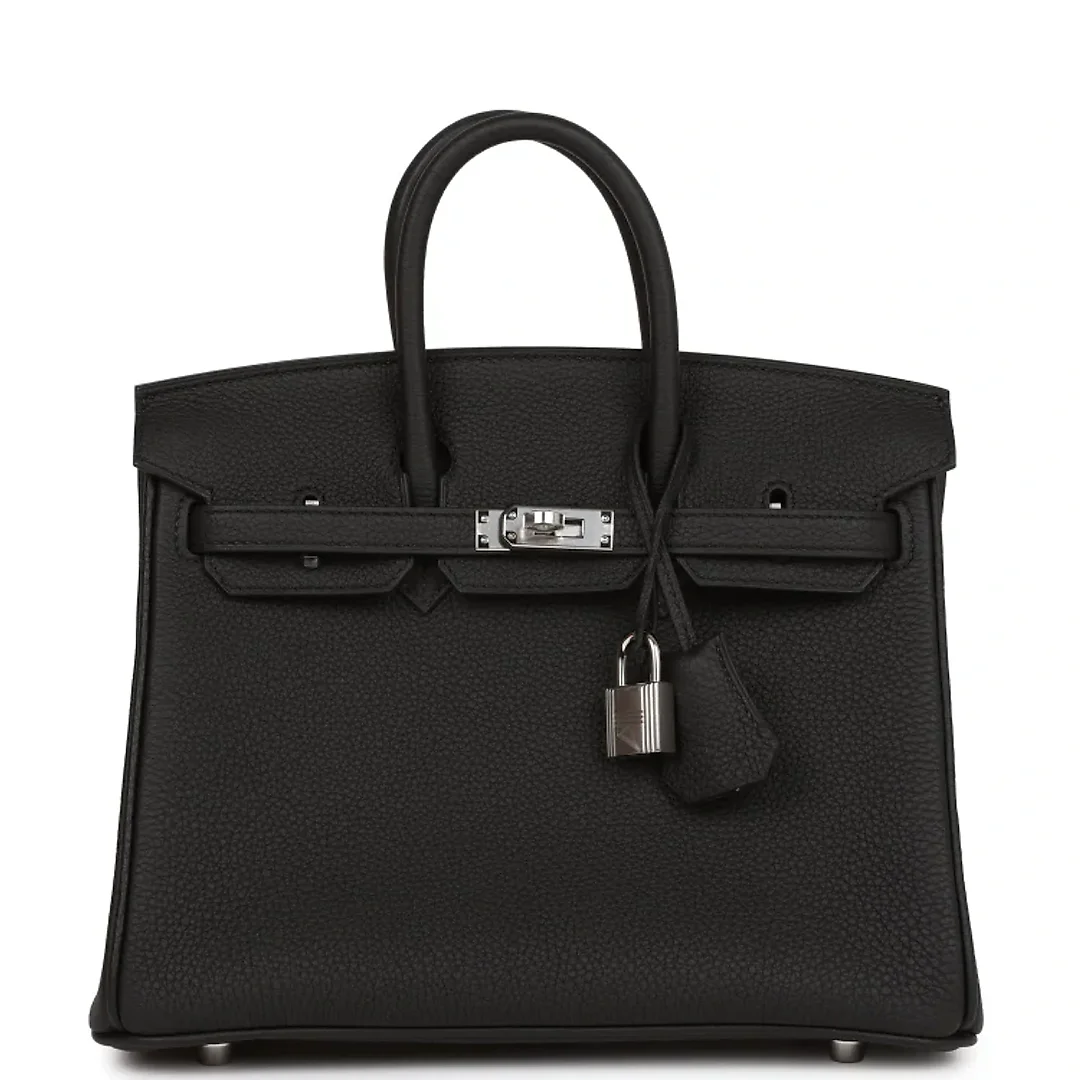 H Birkin 25 Black Togo Palladium Hardware