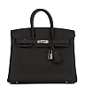 H Birkin 25 Black Togo Palladium Hardware