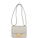 H Constance 18 Gris Perle Swift Gold Hardware