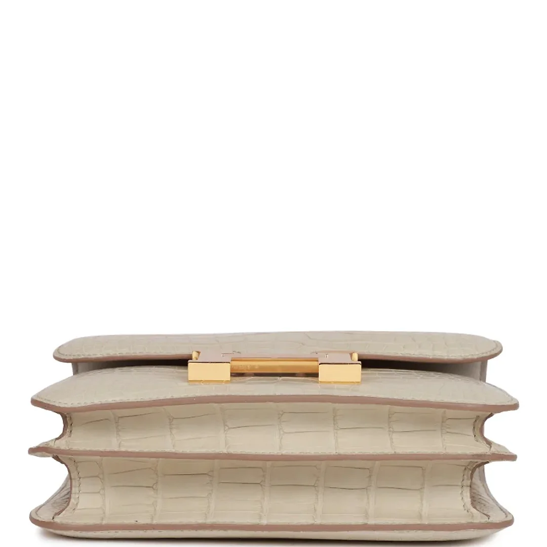 H Constance 18 Beton Matte Alligator Gold Hardware