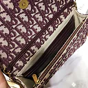 D Bordeaux Oblique Saddle Chain Clutch