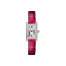 Cartier Tank Americaine Watch – 27 mm White Gold Diamond Case – Diamond Bezel – Diamond Dial – Pink Strap – WB710015