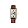 Cartier Tank Americaine Watch – 34.8 mm Pink Gold Diamond Case – Brown Alligator Strap – WJTA0002