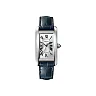 Cartier Tank Americaine Watch – 41.60 mm x 22.60 mm Steel Case – Silver Dial – Navy Blue Leather Strap – WSTA0044