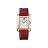 Cartier Tank Anglaise Watch – 34.7 mm Pink Gold Case – Diamond Dial – Bordeaux Alligator Strap – WJTA0009