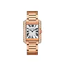 Cartier Tank Anglaise Watch – 34.7 mm Pink Gold Case – Diamond Bezel – Diamond Dial – WT100027