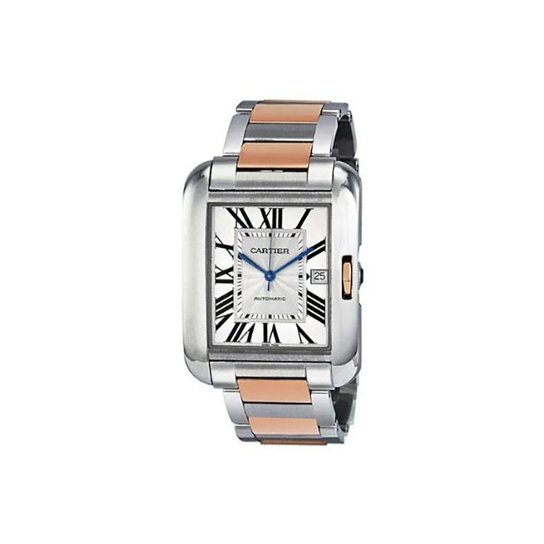 Cartier Tank Anglaise Watch – Large Steel And Pink Gold Case – W5310006