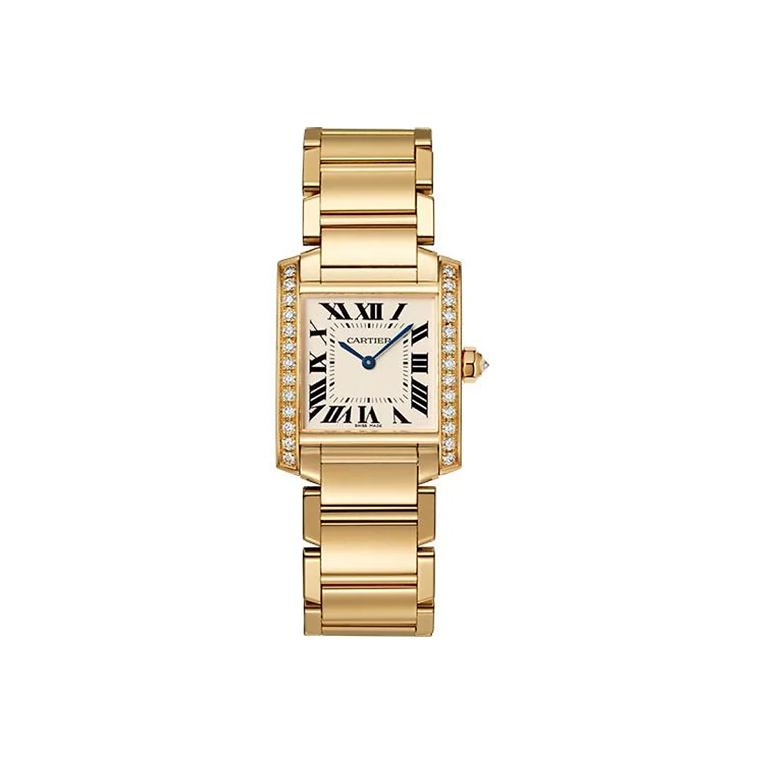 Cartier Tank Francaise Watch – 30 mm Yellow Gold Diamond Case – WJTA0025