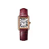 Cartier Tank Louis Cartier Watch – 29.55 mm Pink Gold Diamond Case – Burgundy Alligator Strap – WJTA0010