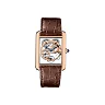 Cartier Tank Louis Cartier Watch – 30 mm Pink Gold Case – Pink Gold Case Bezel – Black Dial – Brown Alligator Strap – WHTA0002