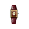 Cartier Tank Louis Cartier Watch – 33.7 mm x 25.5 mm Yellow Gold Case – Opaline Dial – Claret Alligator Strap – WGTA0059