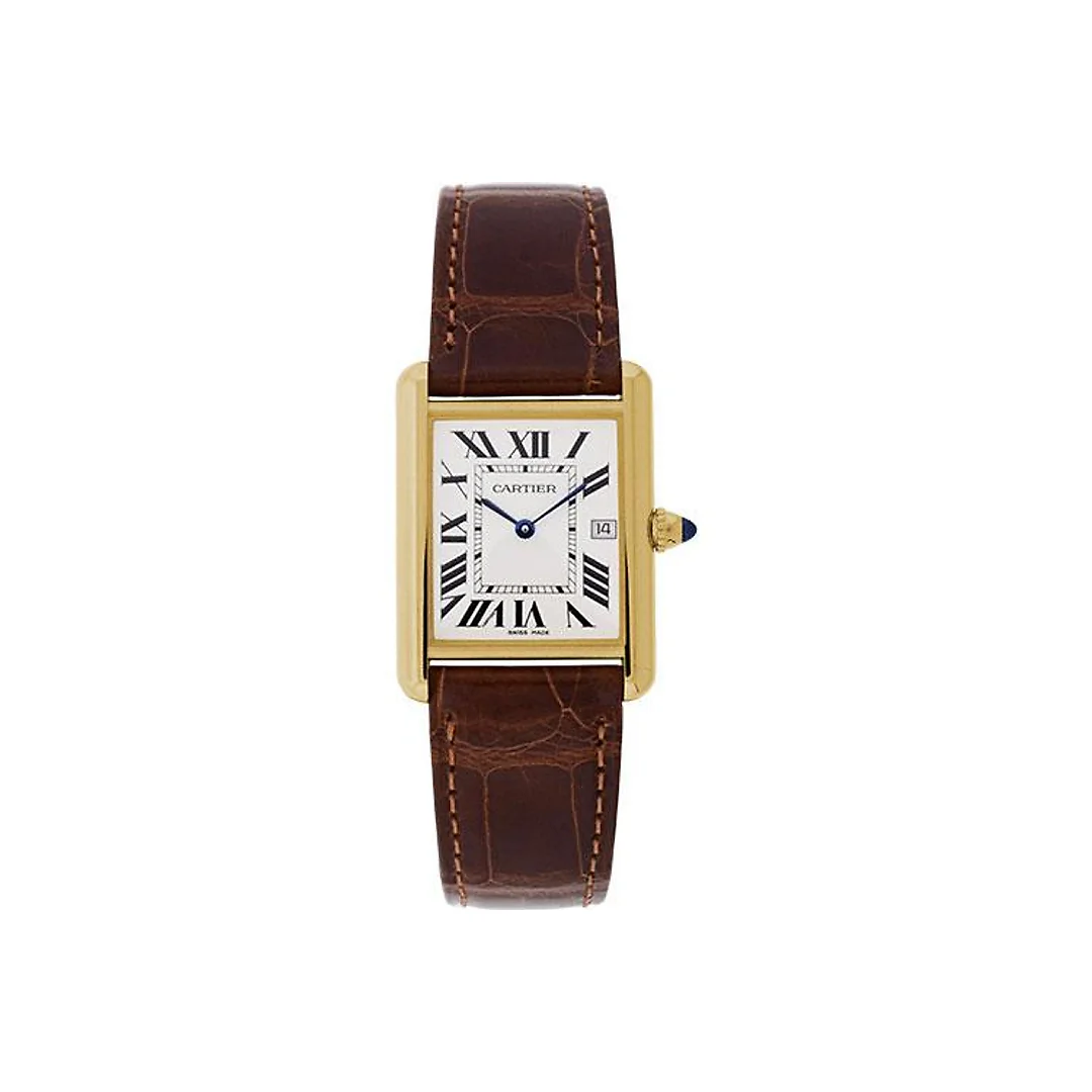 Cartier Tank Louis Cartier Watch – Large Yellow Gold Case – Alligator Strap – W1529756