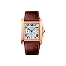 Cartier Tank MC Watch – 34.3 mm Pink Gold Case – Silver Dial – Dark Brown Alligator Strap – W5330005