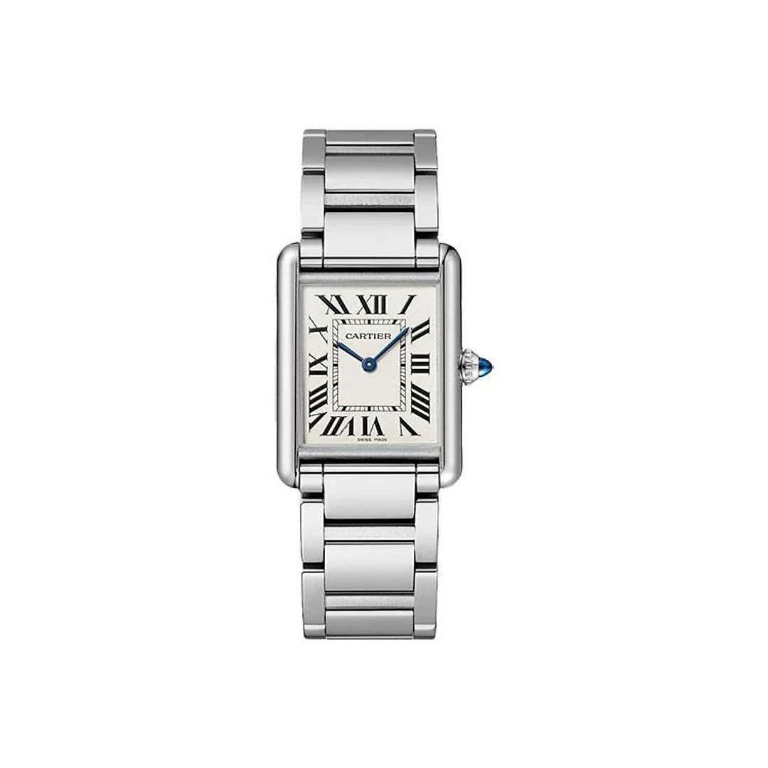 Cartier Tank Must Watch – 33.7 mm x 25.5 mm Steel Case – Silvered Dial – Interchangeable Bracelet – WSTA0052