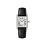Cartier Tank Must Watch – 33.7 mm x 25.5 mm Steel Case – Silvered Dial – Interchangeable Black Grained Calfskin Strap – WSTA0041