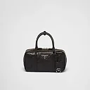 PP Small antique nappa leather top handle bag – Black