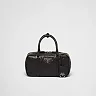 PP Small antique nappa leather top handle bag – Black