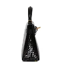 H Kelly Sellier 20 Black Shiny Alligator Gold Hardware