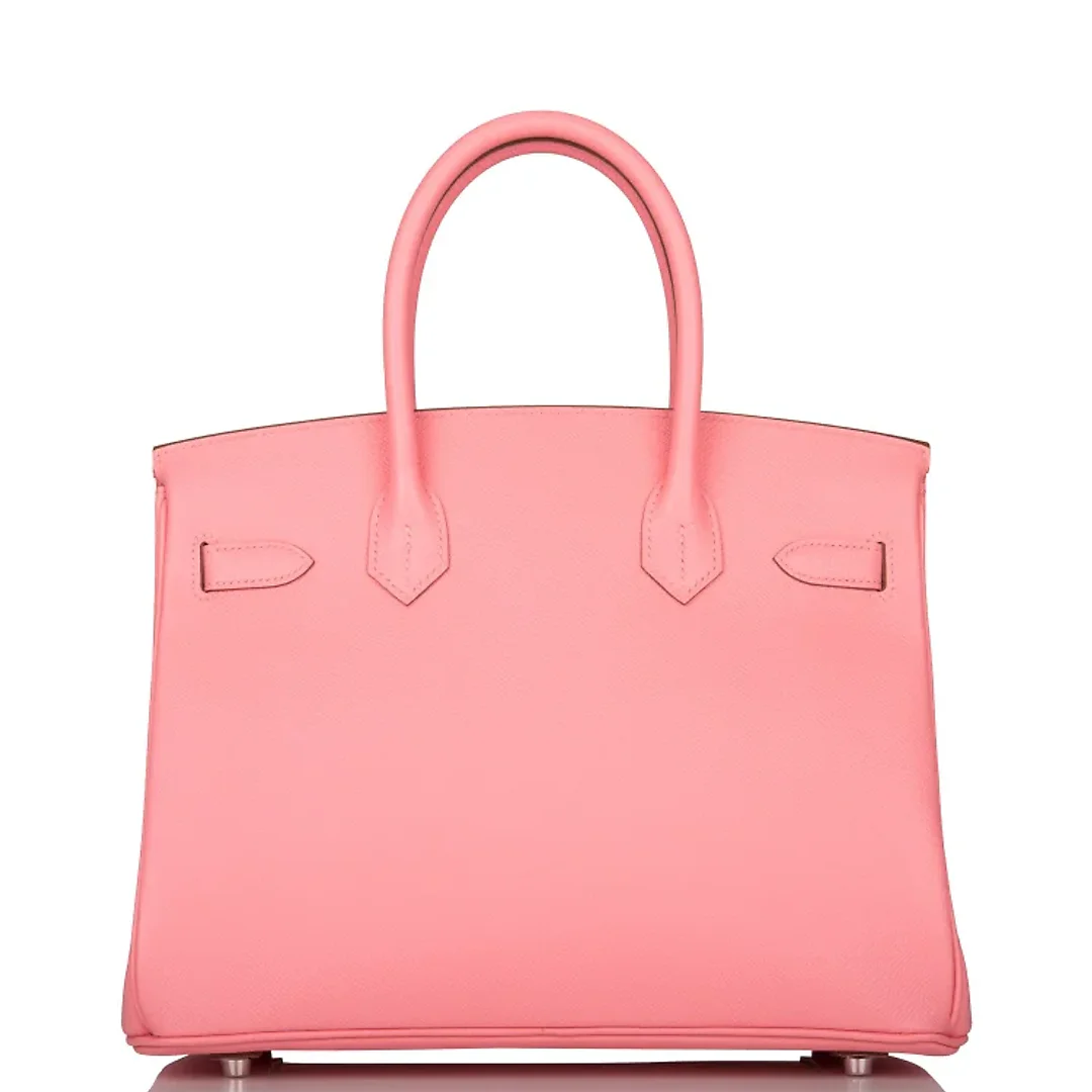 H Birkin 30 Rose Confetti Epsom Palladium Hardware