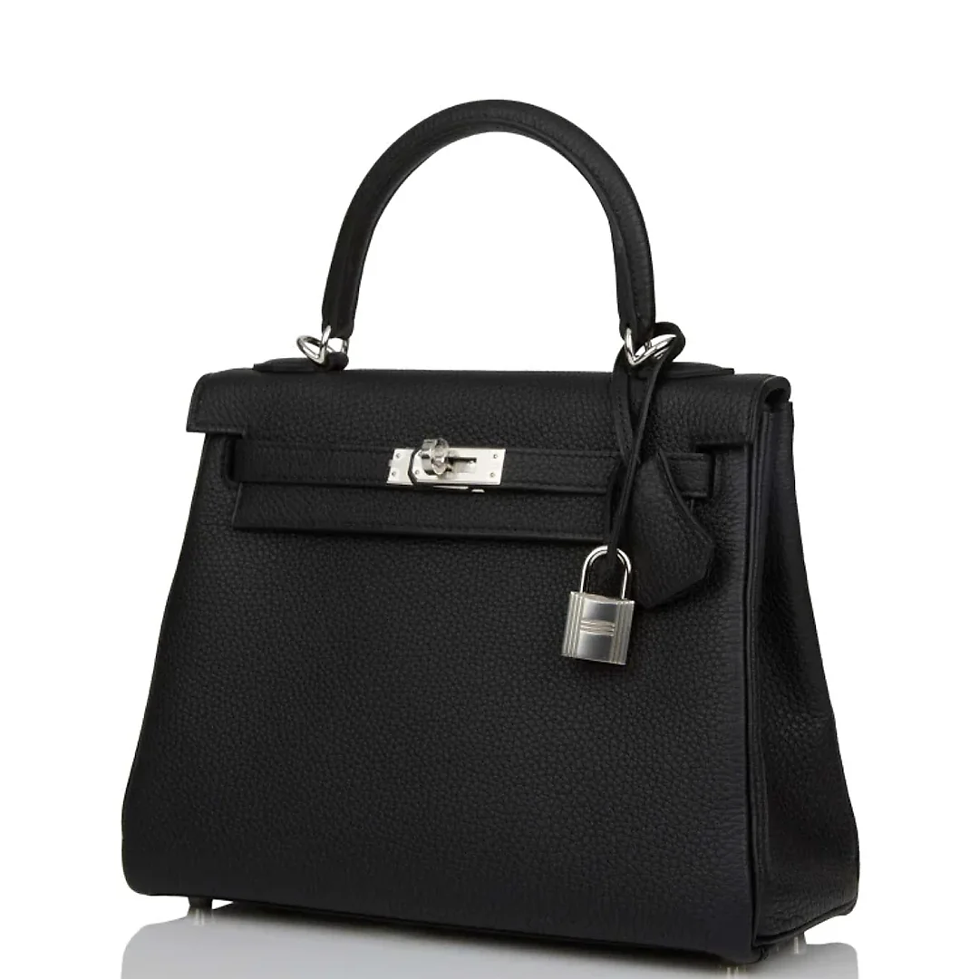 H Kelly Retourne 25 Black Togo Palladium Hardware