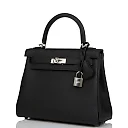 H Kelly Retourne 25 Black Togo Palladium Hardware