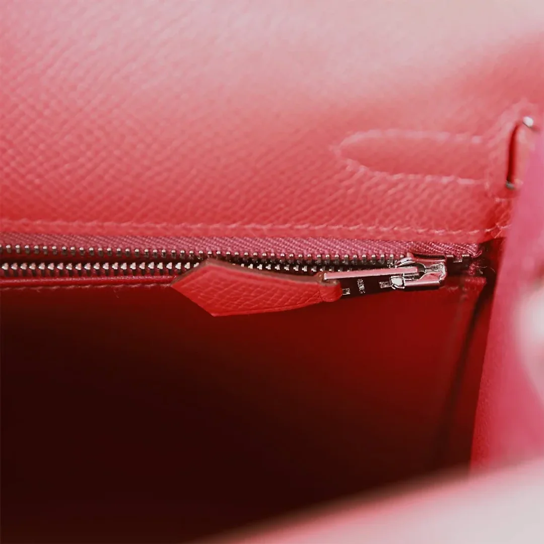 H Kelly Sellier 25 Rouge de Coeur Verso Epsom Palladium Hardware