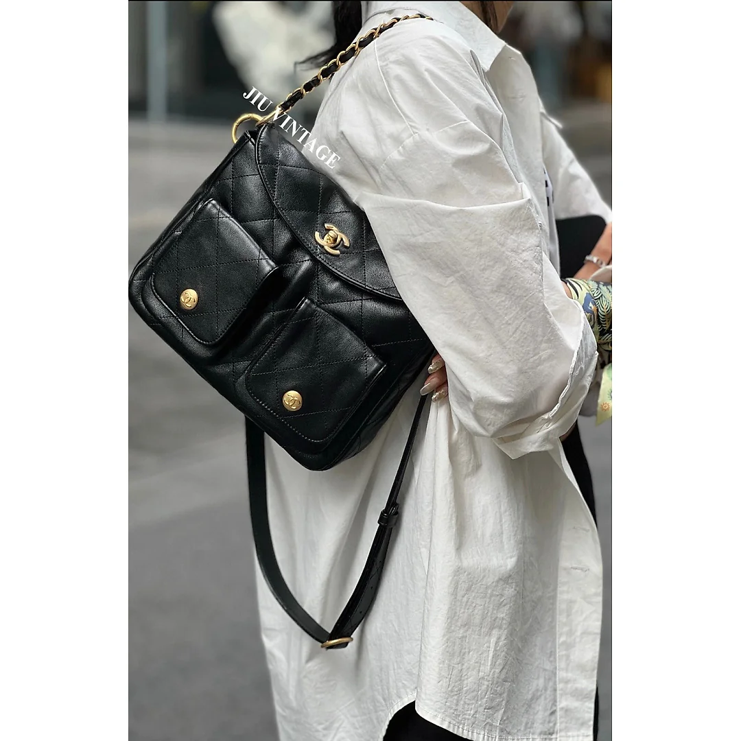 cc Duma Lambskin Vintage Hobo 2sizes in 3colours