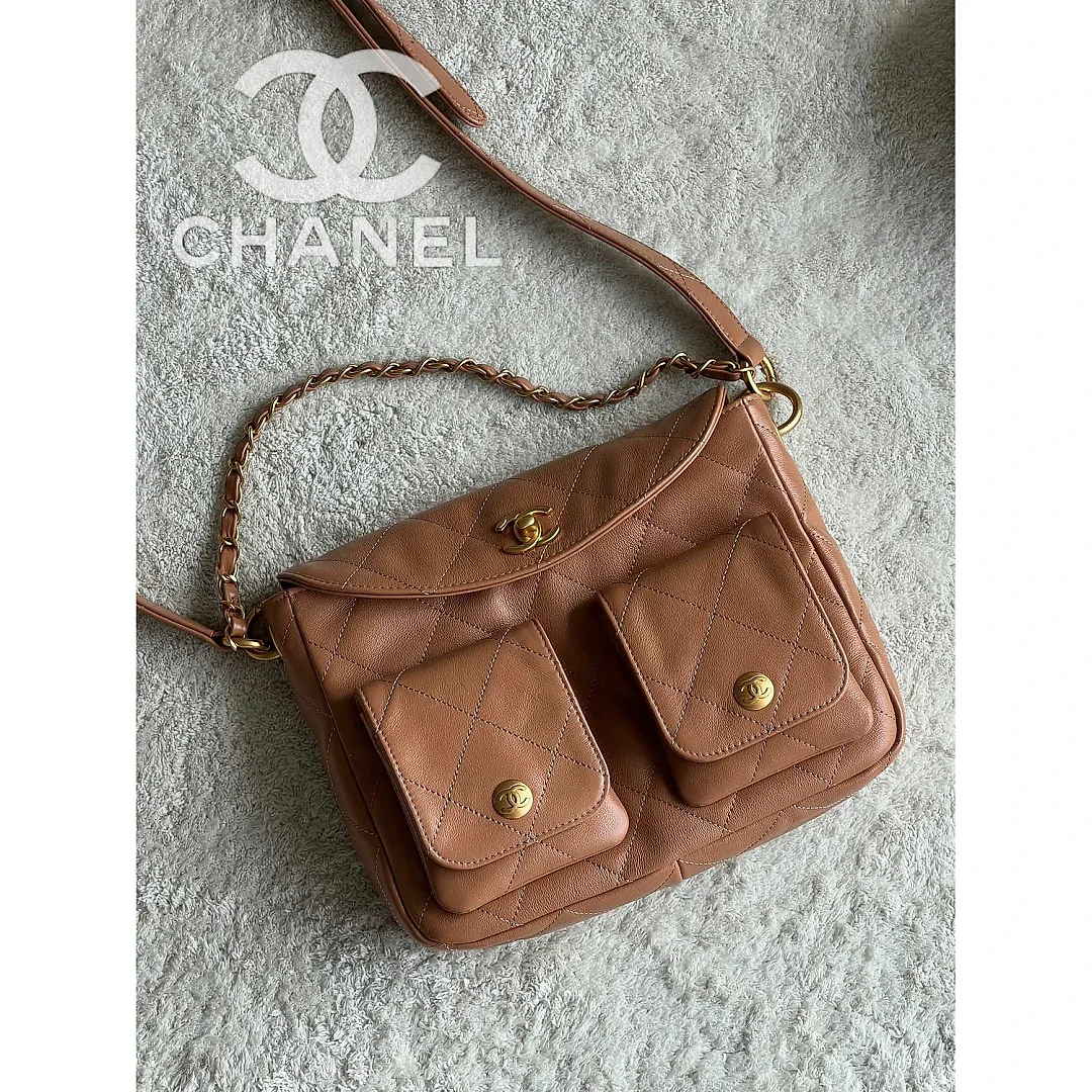 cc Duma Lambskin Vintage Hobo 2sizes in 3colours