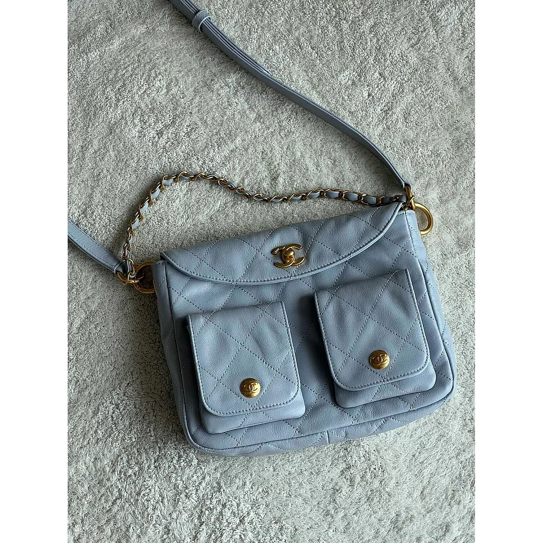 cc Duma Lambskin Vintage Hobo 2sizes in 3colours