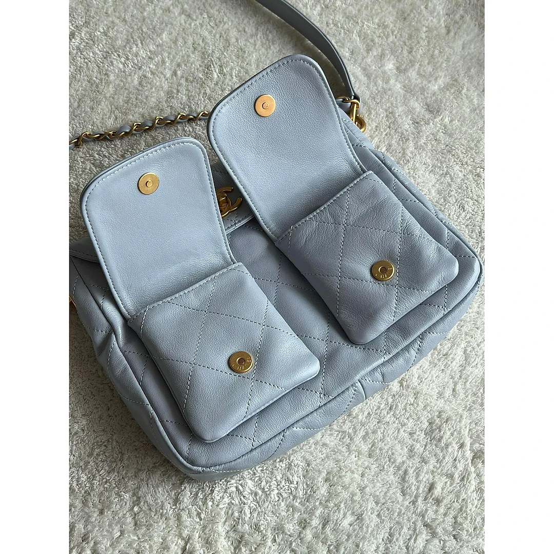 cc Duma Lambskin Vintage Hobo 2sizes in 3colours