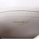 CC Pearl Crush Mini Rectangular Flap Bag Light Grey Lambskin Antique Gold Hardware