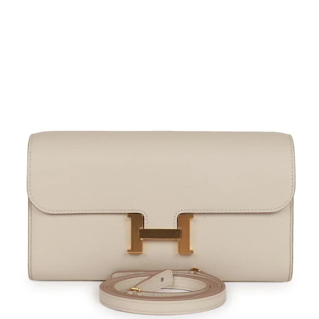 H Constance Wallet To Go Beton Evercolor Gold Hardware