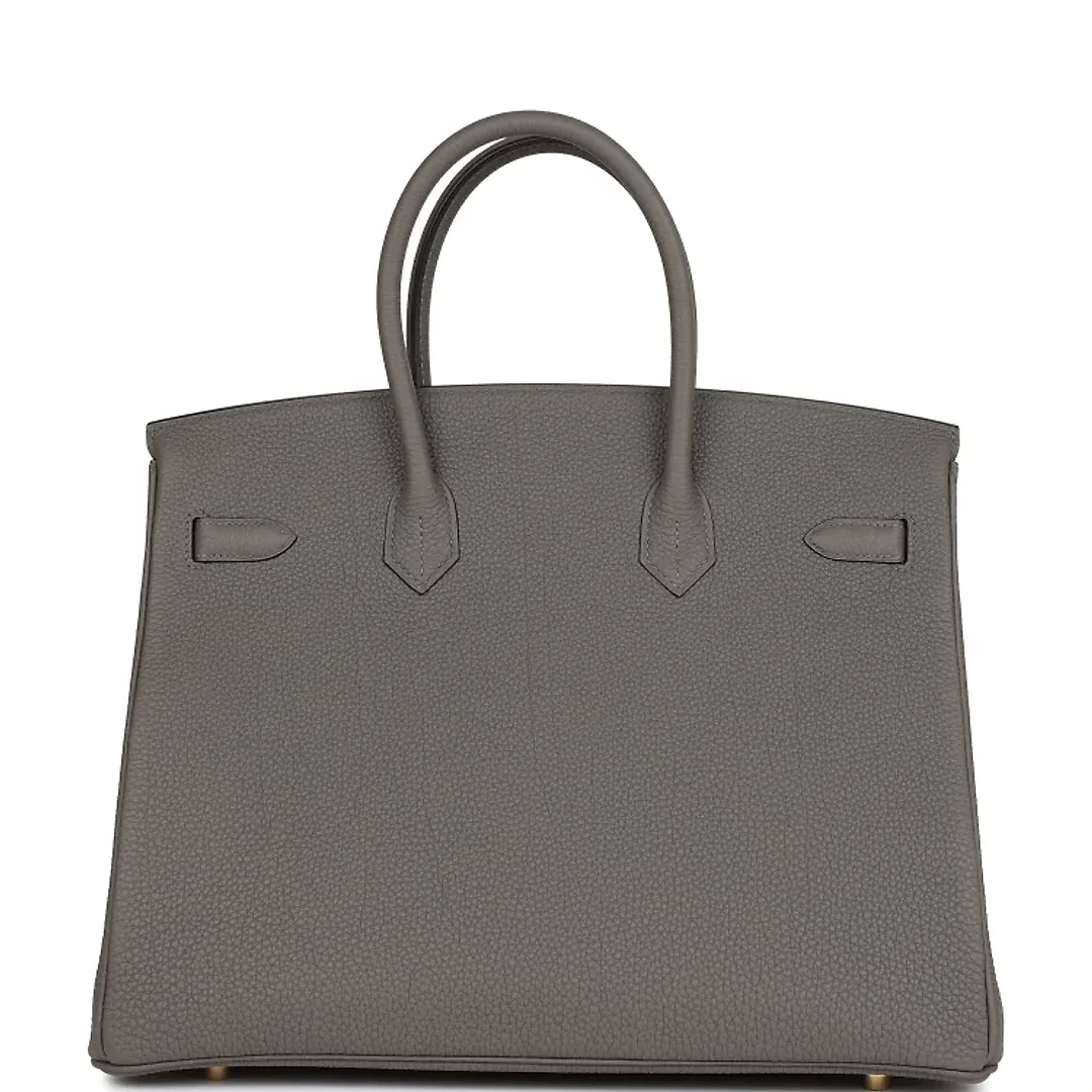 H Birkin 35 Gris Meyer Togo Gold Hardware