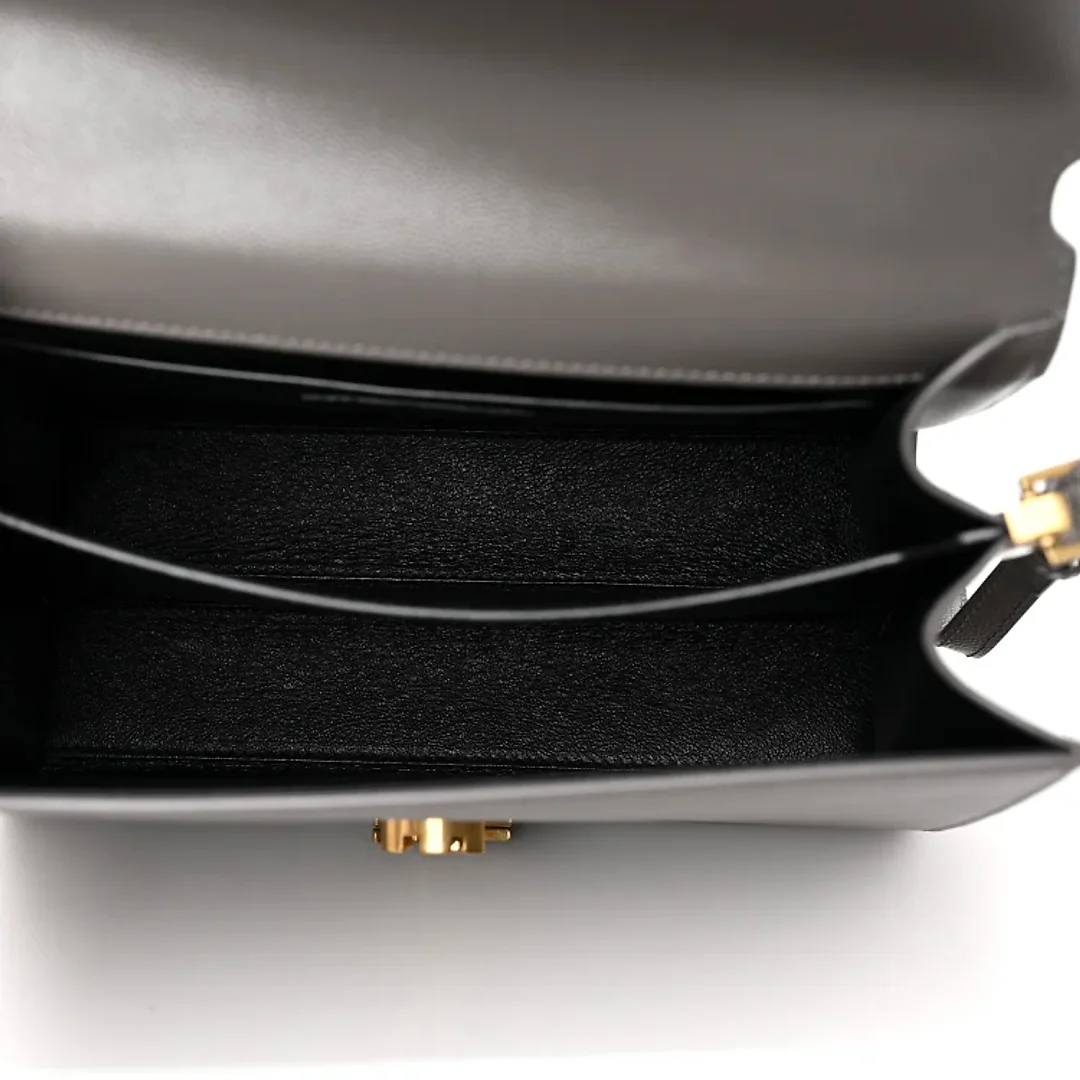 Y Cassandra Medium Top Handle in Box Y Leather and Suede