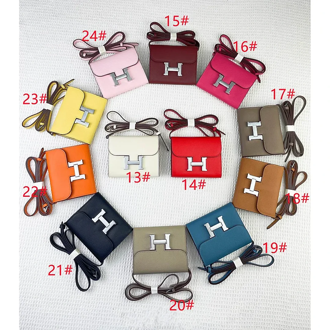 H Constance empson leather bag size:13*11.8cm