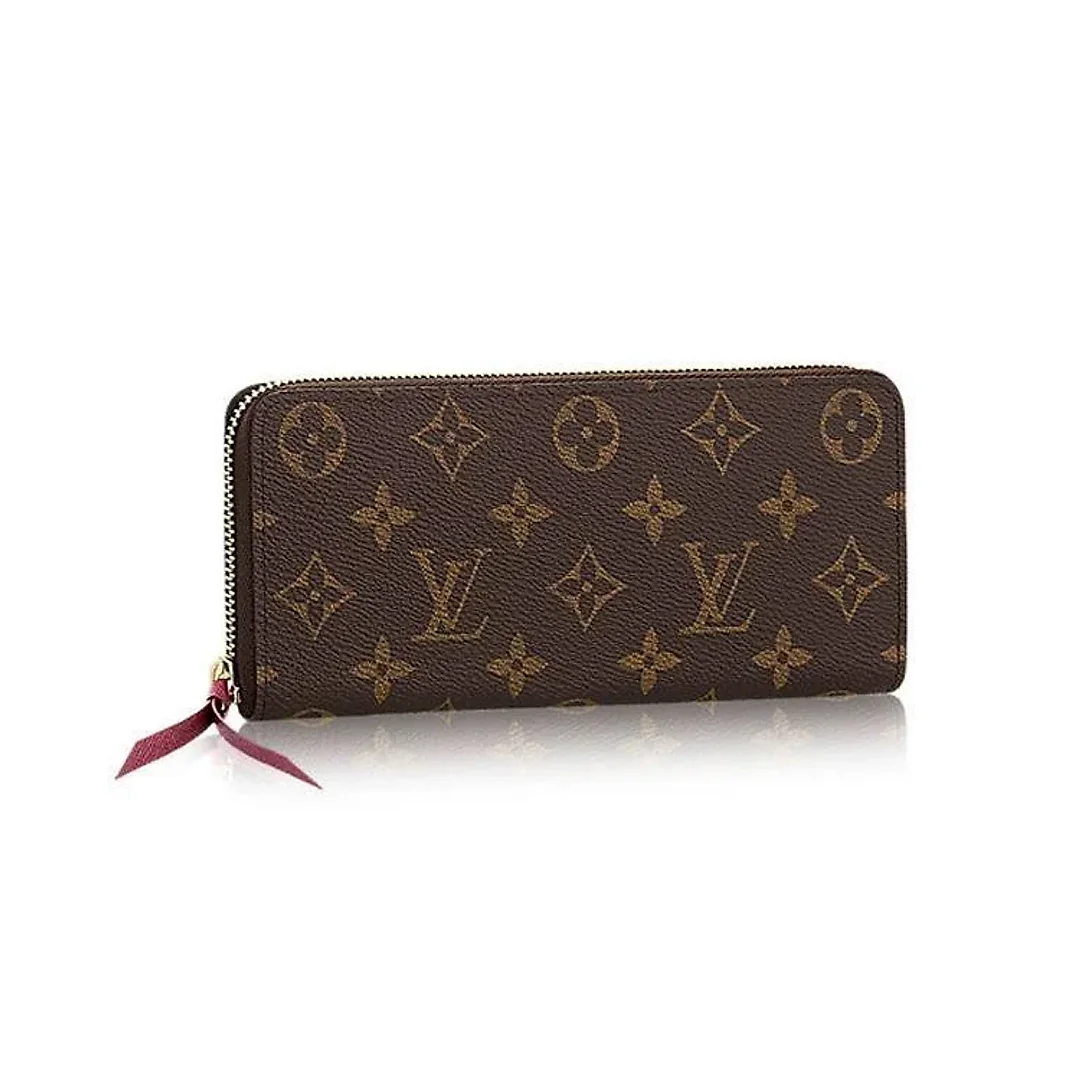 L Monogram Canvas Clemence Wallet M60742 Fuchsia